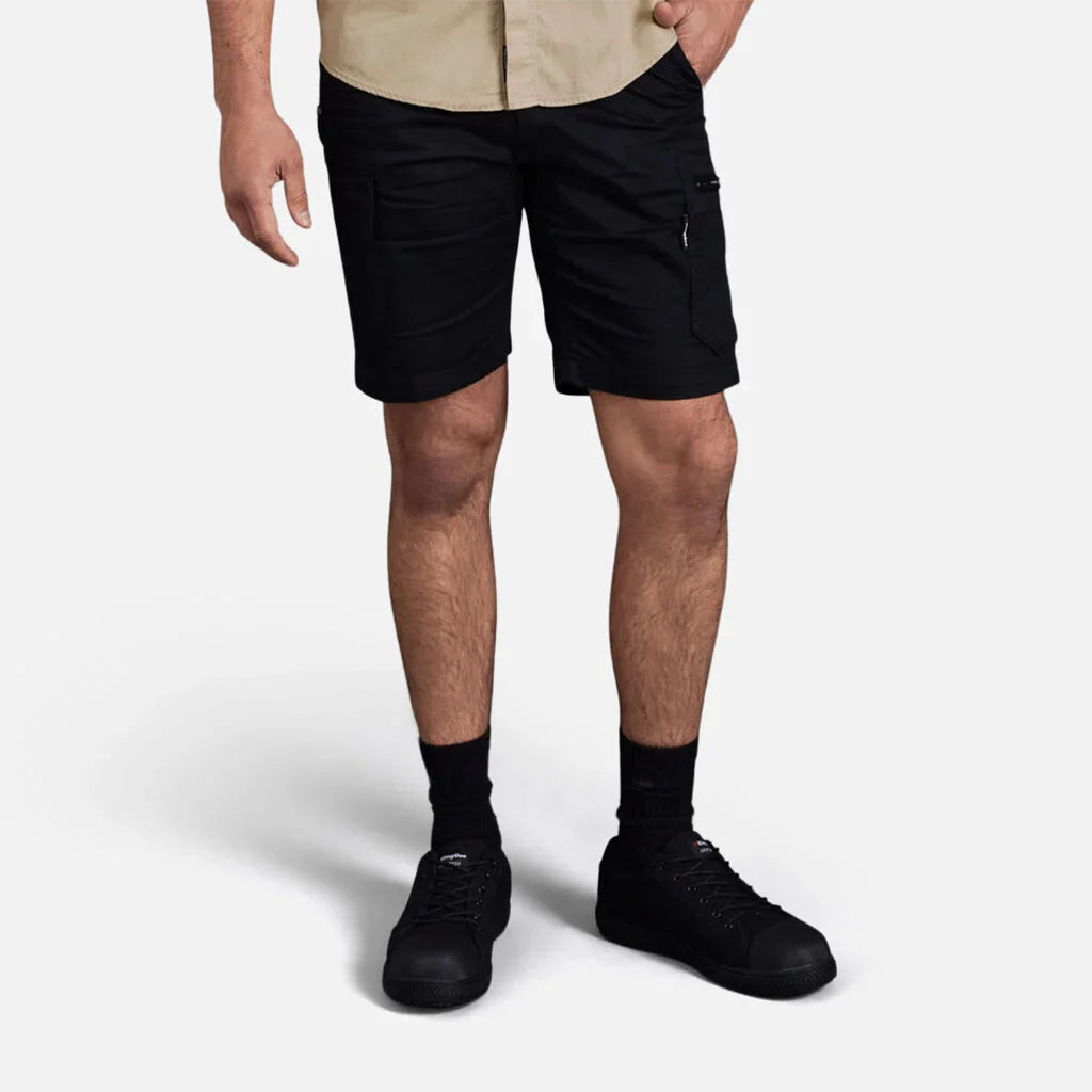 King Gee-King Gee Tradie Sum Shorts-Black / 77R-Uniform Wholesalers - 1