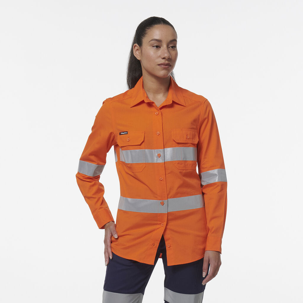 King Gee Women's Workcool Vented Reflective Shirt (K44231)