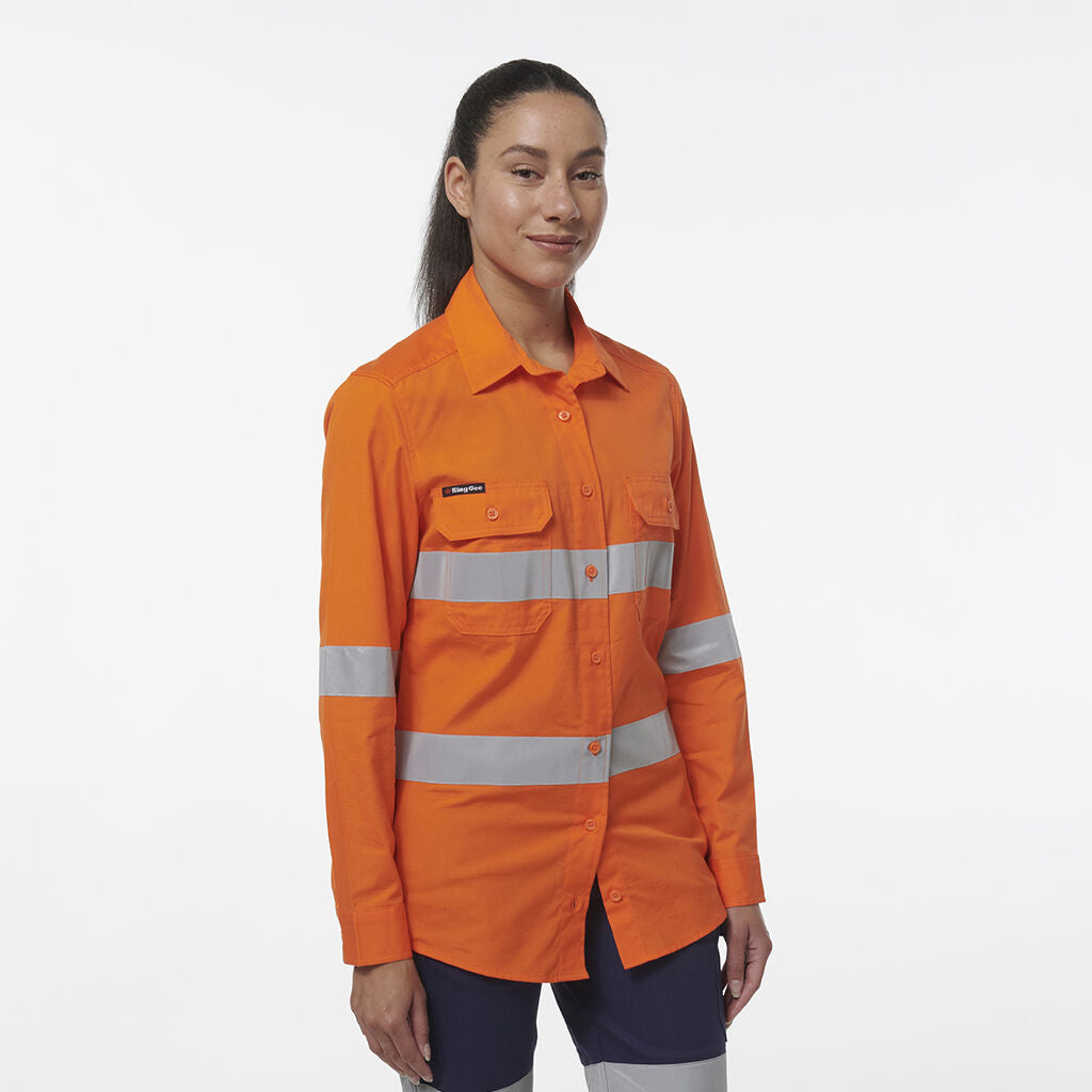 King Gee Women's Workcool Vented Reflective Shirt (K44231)