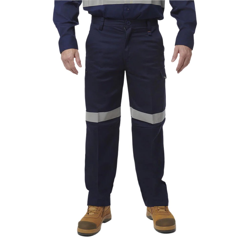 King Gee-King Gee Workcool Reflective Drill Pant- Cotton Drill 290 GSM-Navy / 77R-Uniform Wholesalers