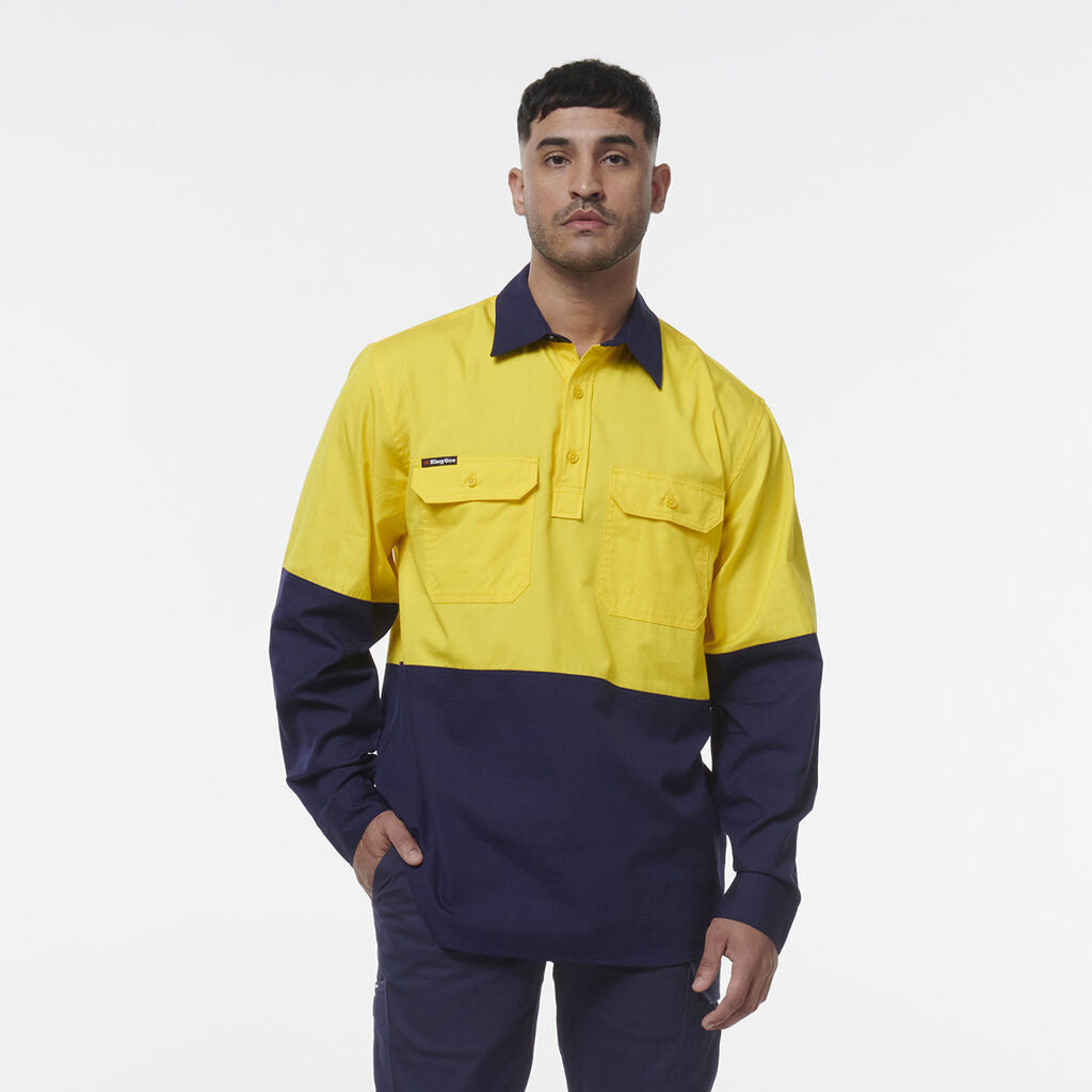 King Gee Workcool  Vented Cclosed Front Spliced Shirt (K54011)