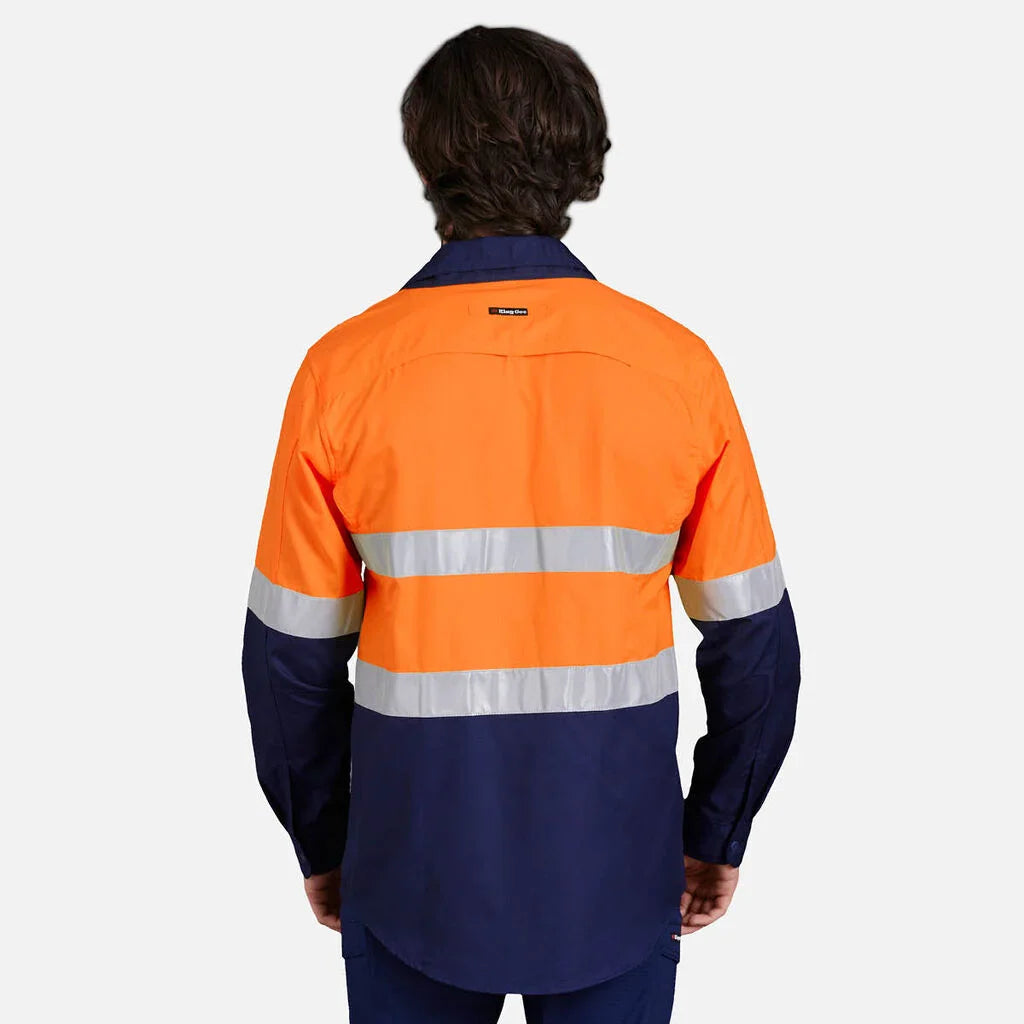 KingGee Workcool 2 Hi-Vis Reflective Spliced Shirt Long Sleeve (K54880)