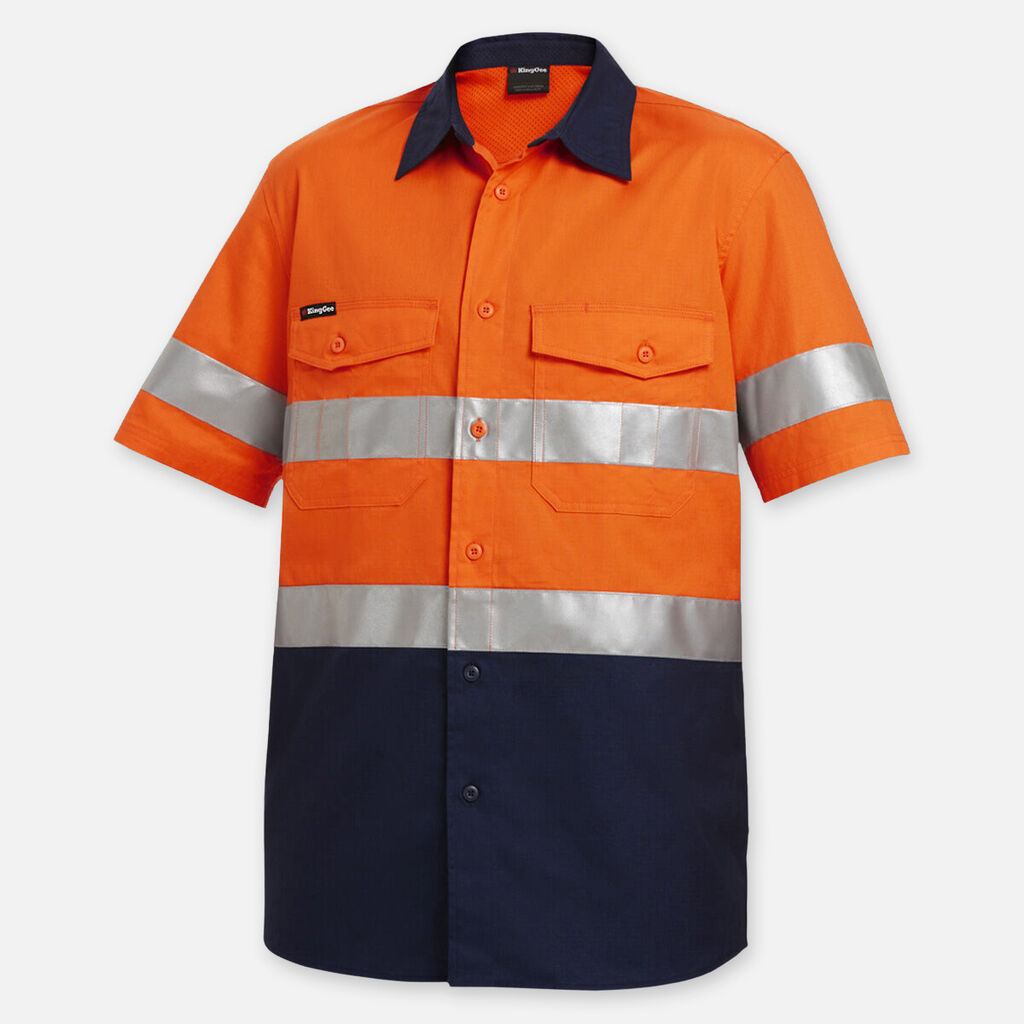 KingGee WorkCool2 Reflective Spliced Shirt S/S  (K54885)