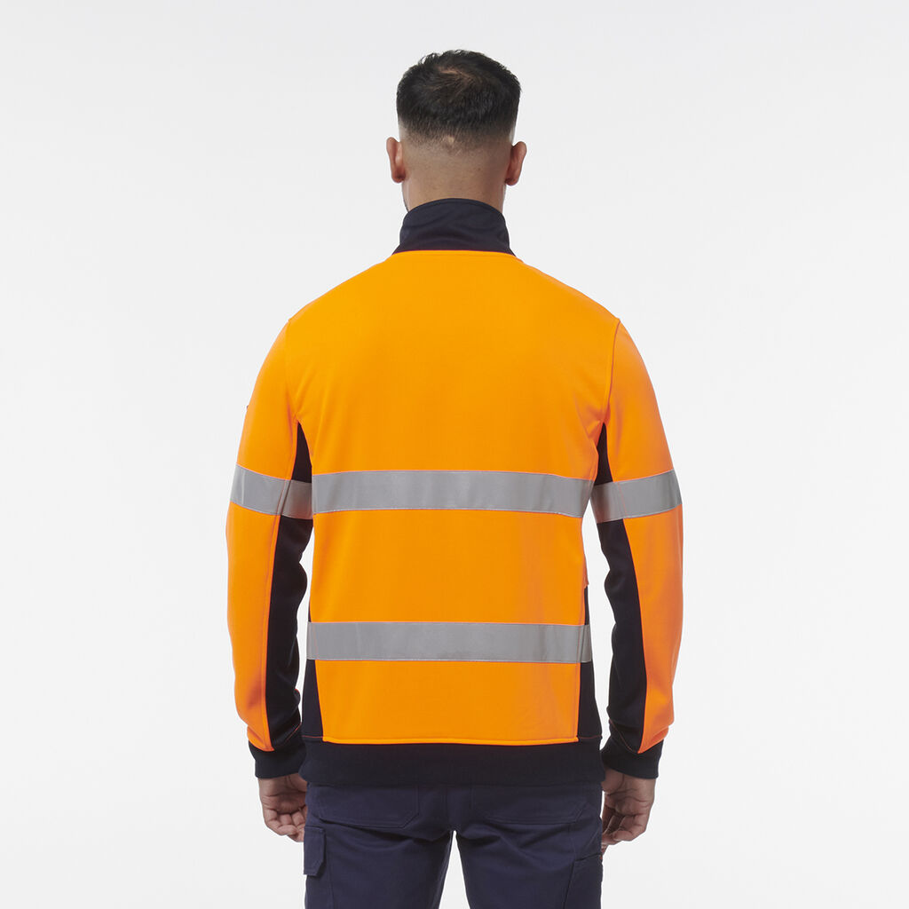 King Gee Hi Vis Reflective Spliced 1/4 Zip Fleece (K55040)