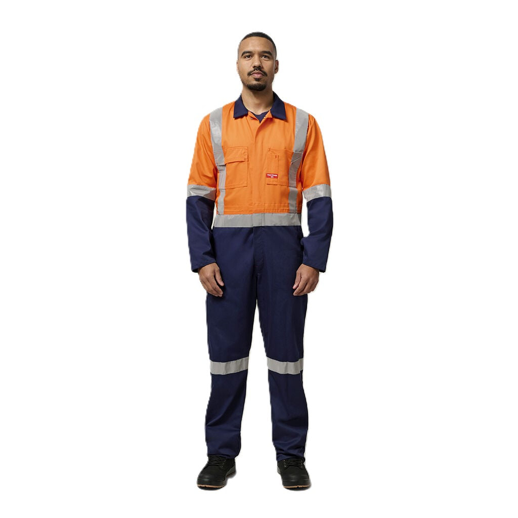 Hard Yakka Hi-Vis 2Tone Taped Cotton Drill Coverall (Y00262)