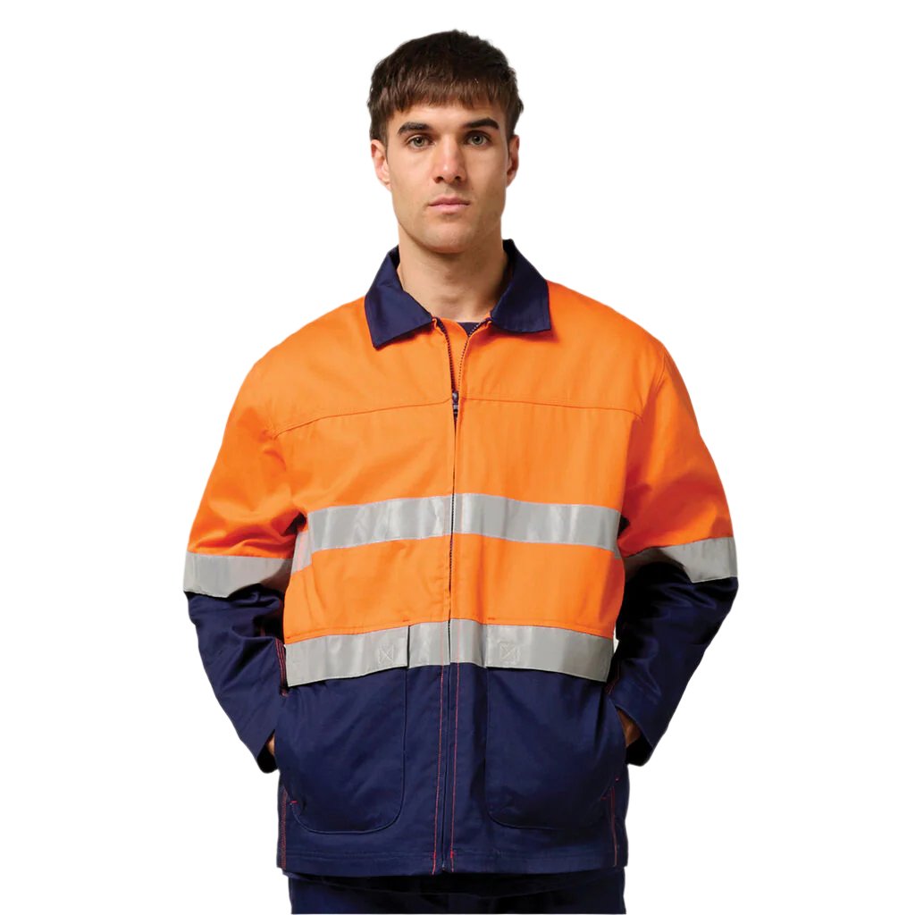 Hard Yakka Core Hi-vis 2 Tone Cotton Drill Taped Jacket (Y06545)