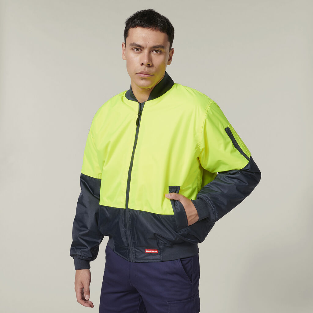 Hard Yakka Core Hi-Vis 2 Tone Waterproof Bomber Jacket (Y06670)