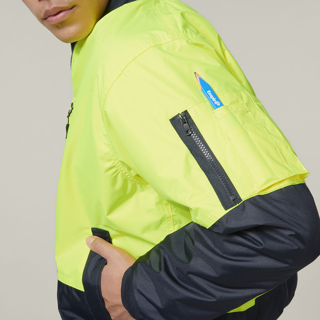 Hard Yakka Core Hi-Vis 2 Tone Waterproof Bomber Jacket (Y06670)