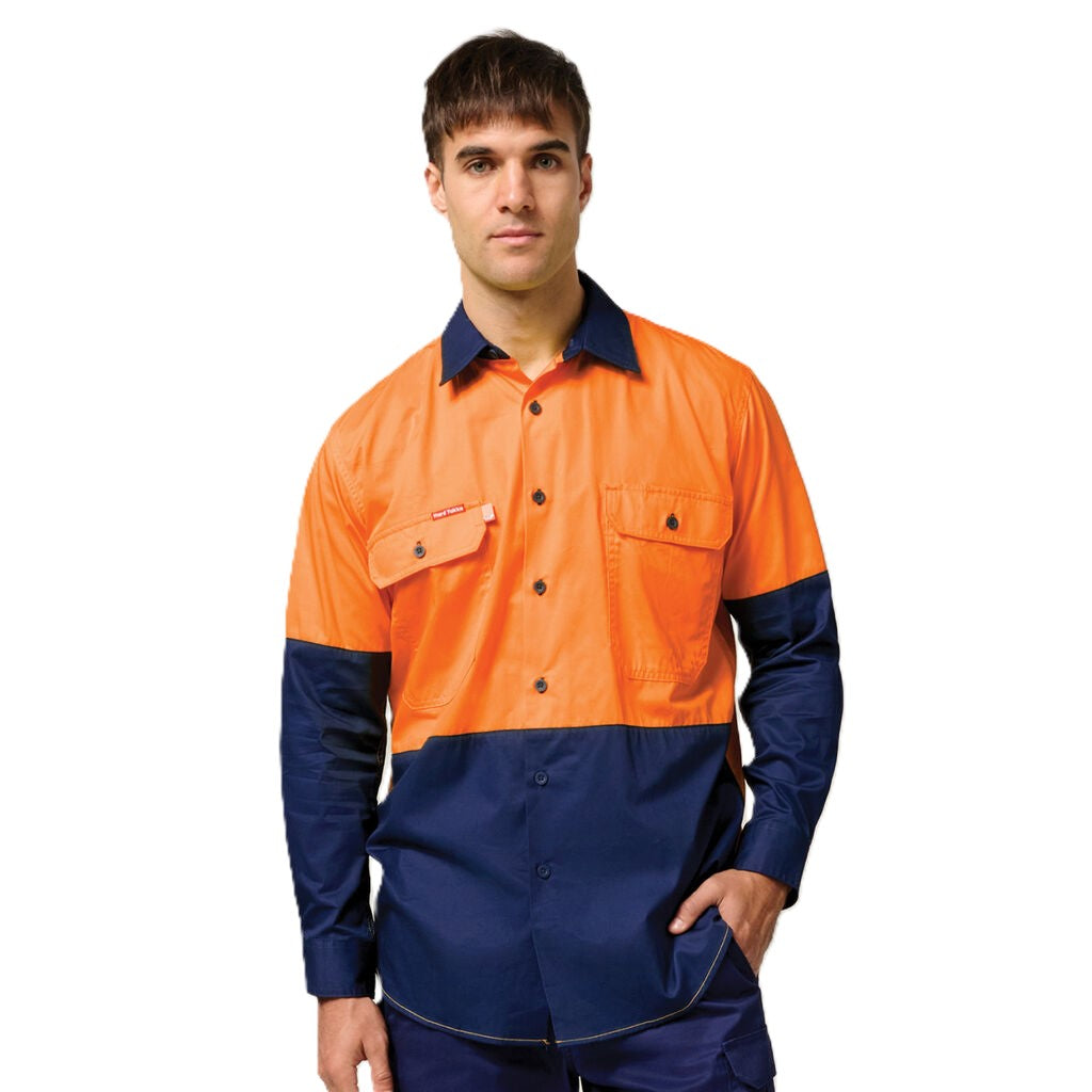 Hard Yakka Core Hi-Vis 2 Tone Vented Long Sleeve Shirt (Y07558)