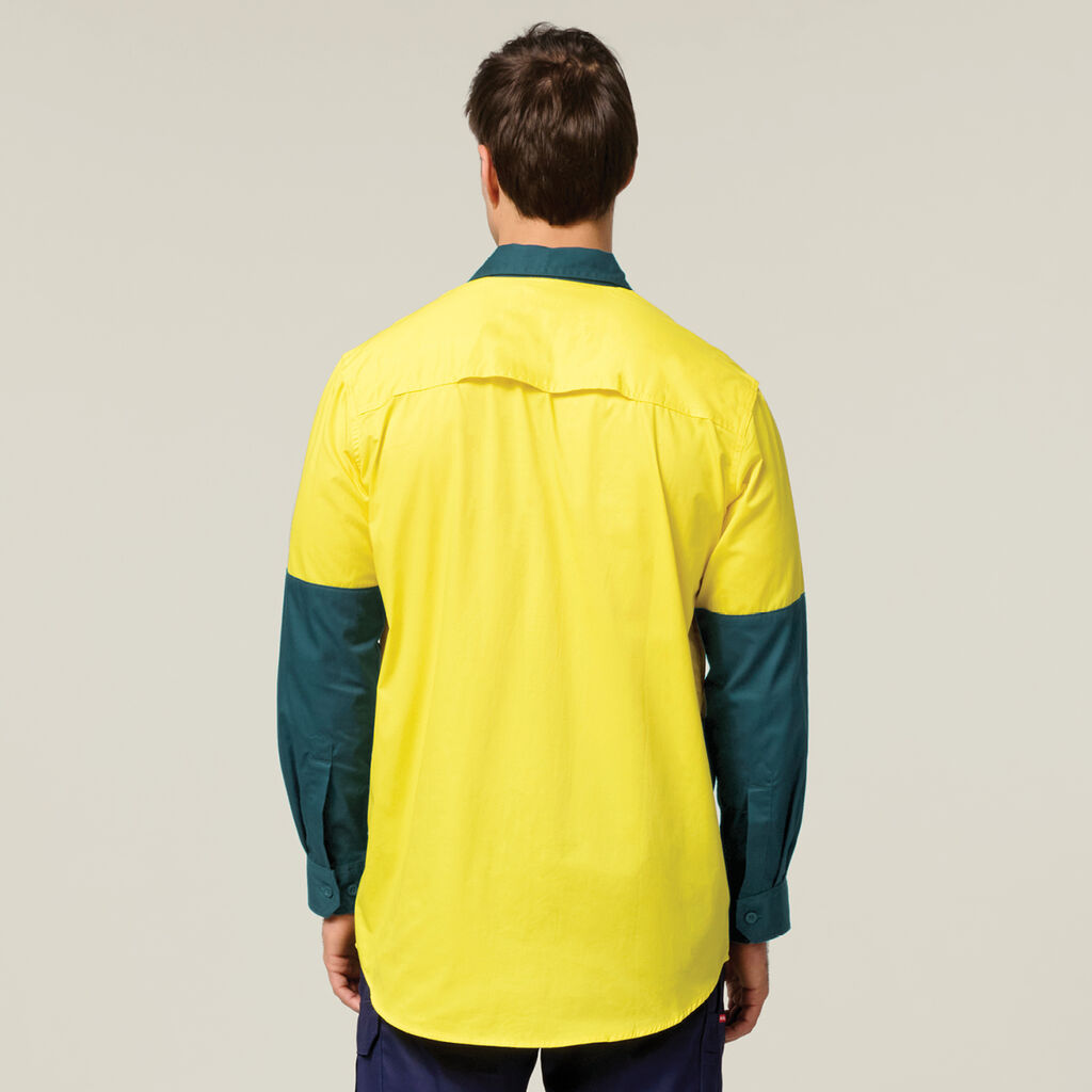 Hard Yakka Core Hi-Vis 2 Tone Vented Long Sleeve Shirt (Y07558)