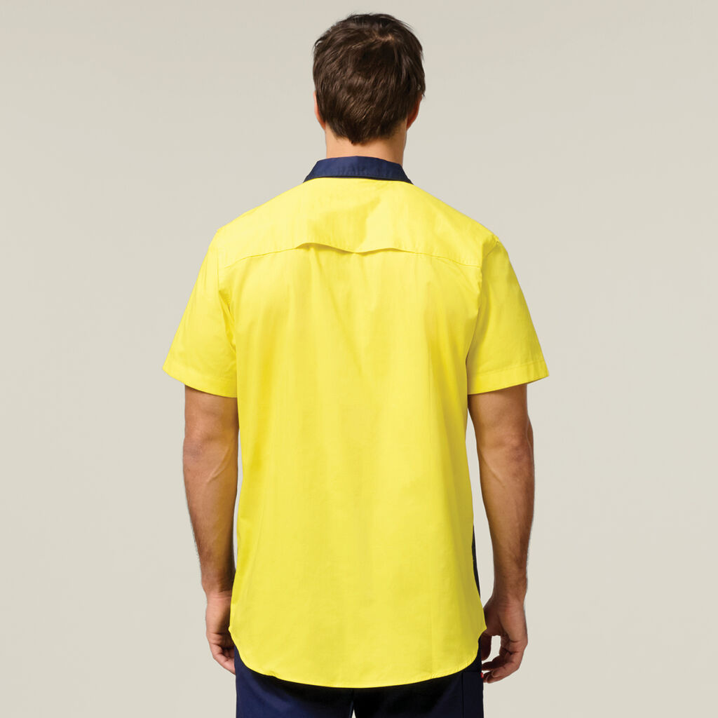 Hard Yakka Core Hi-Vis 2 Tone Vented Short Sleeve Shirt (Y07559)