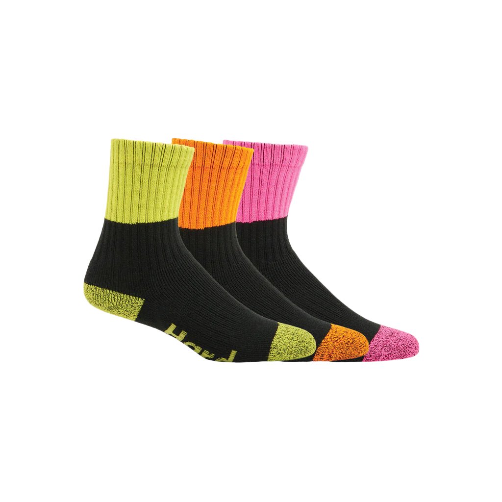 Hard Yakka Womens Core Hi Vis Work Crew Sock 3 Pack Y20013 Budget Workwear New Zealand Store 0969