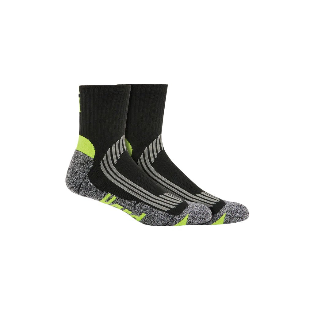 Hard Yakka Core Coolmax Padded Quarter Crew Sock - 2 Pack (Y20017)