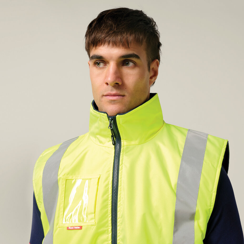 Hard Yakka Hi-Vis Taped All Weather Fleece Vest (Y21480)