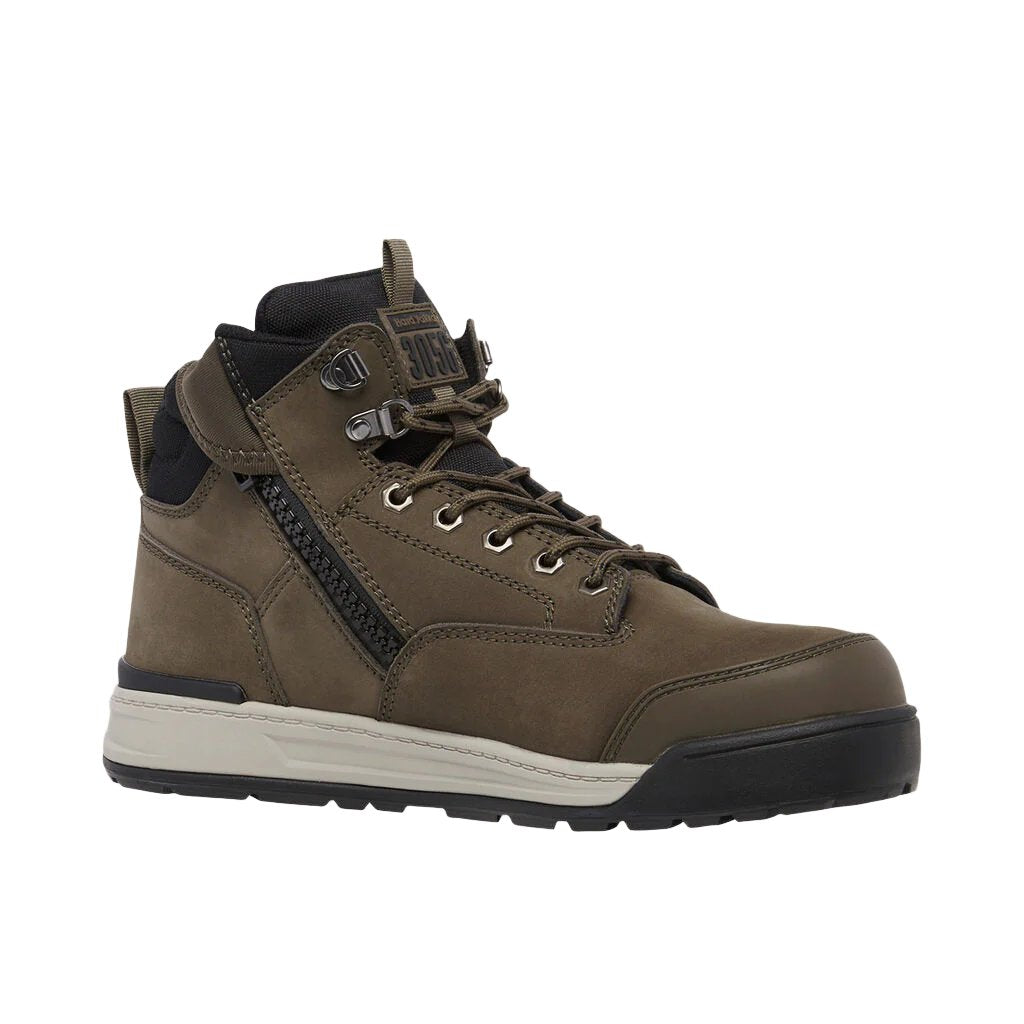 Hard Yakka 3056 Lace Zip Safety Boot - Cedar (Y60247)