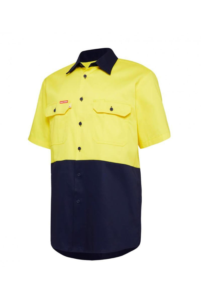 Hard Yakka S/Sl L/Weight Drill 2 Tone Ventilated Shirt (Y04620)